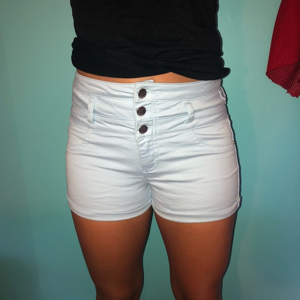 High wasted jean shorts